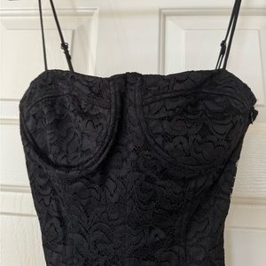 Black lace corset bodysuit Art 3564 / 058 / 800